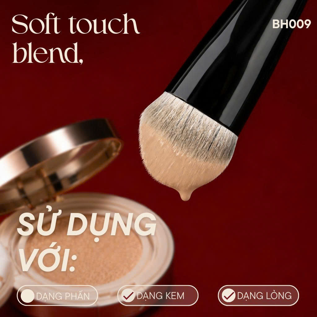 Cọ Tán Nền Vát Tam Giác BH Cosmetics Triangular Sloped Foundation Brush BH009